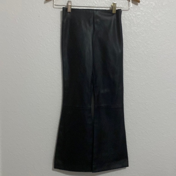 Zara Black Faux Leather Pants Size 9 - Picture 1 of 11